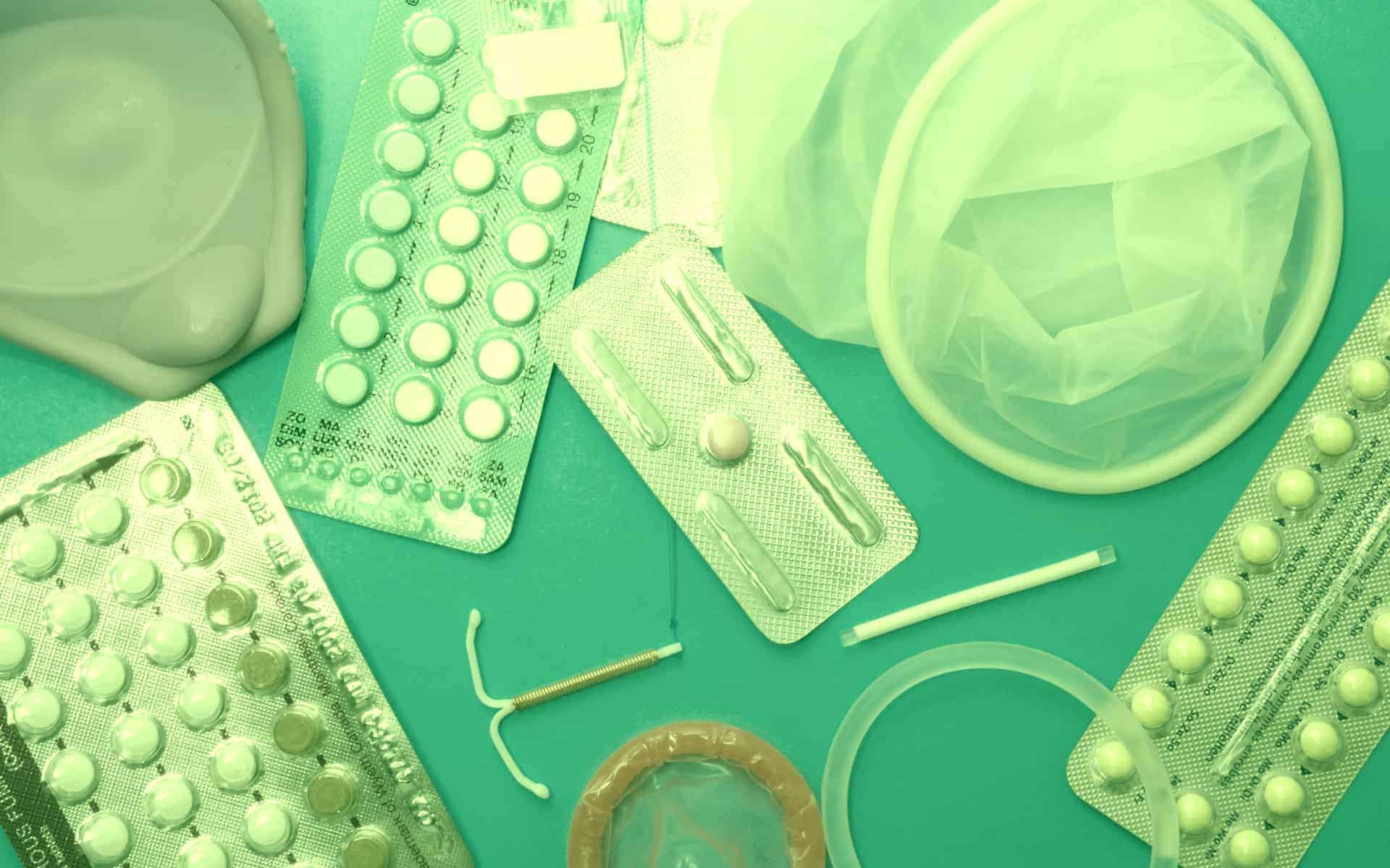 Varios métodos anticonceptivos.
