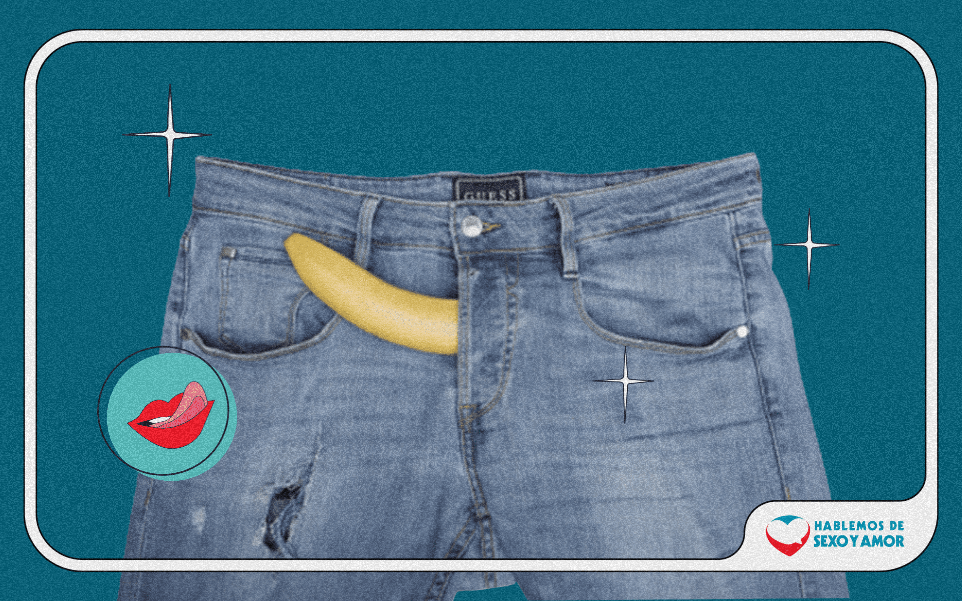 Banana sobre un pantalon