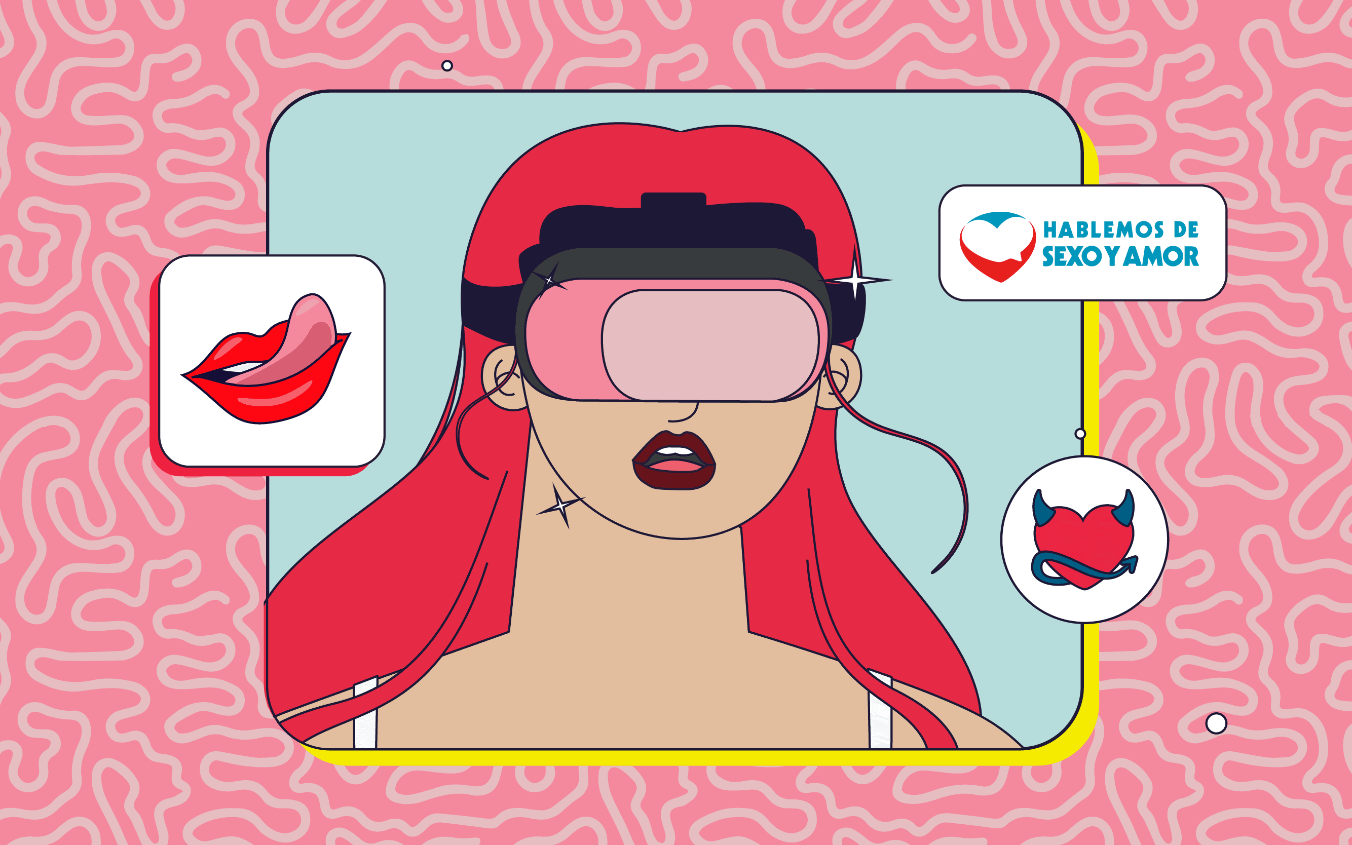 Ilustración_Mujer_Lentes de Realidad Virtual_ Juegos Eróticos  