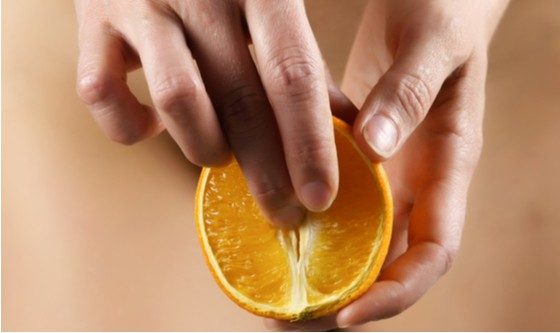 naranja manos
