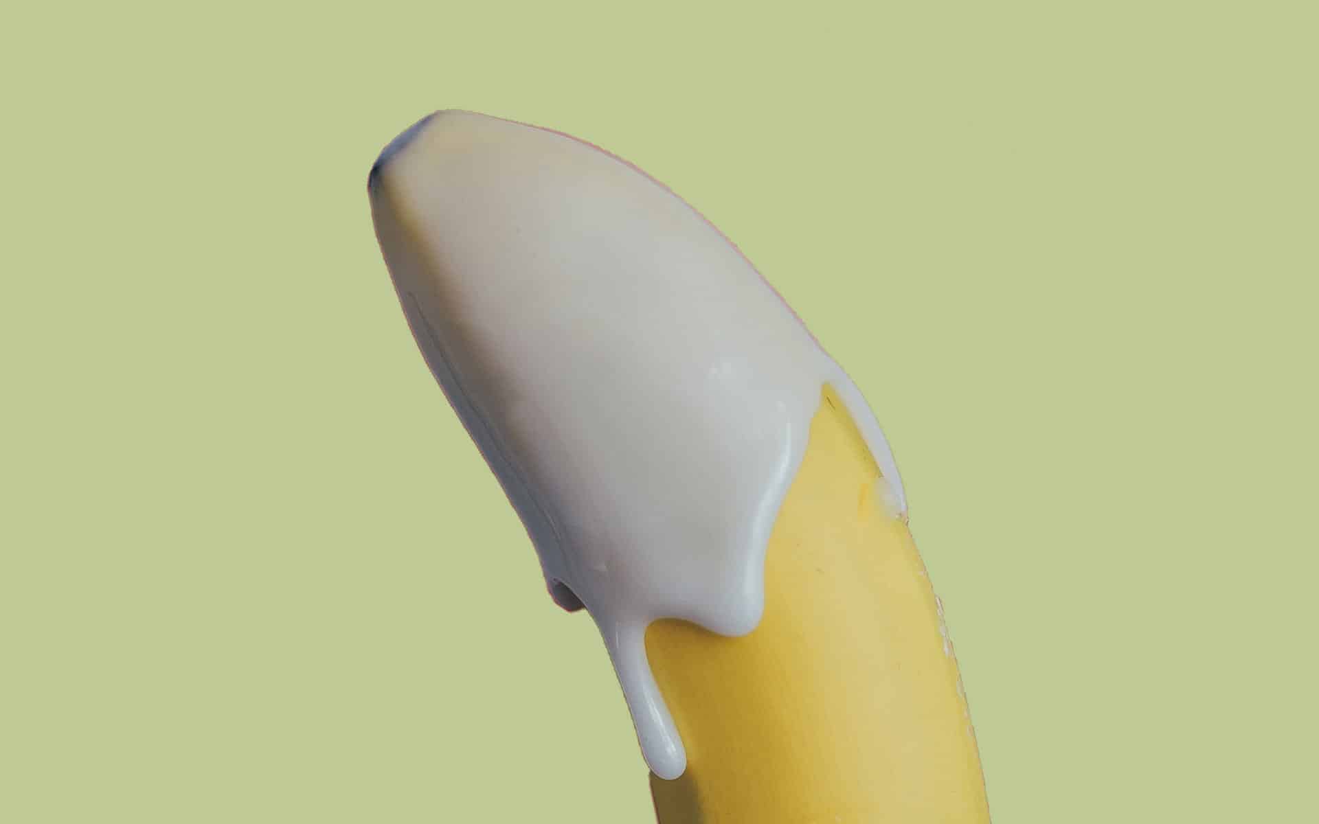 banana con liquido encima
