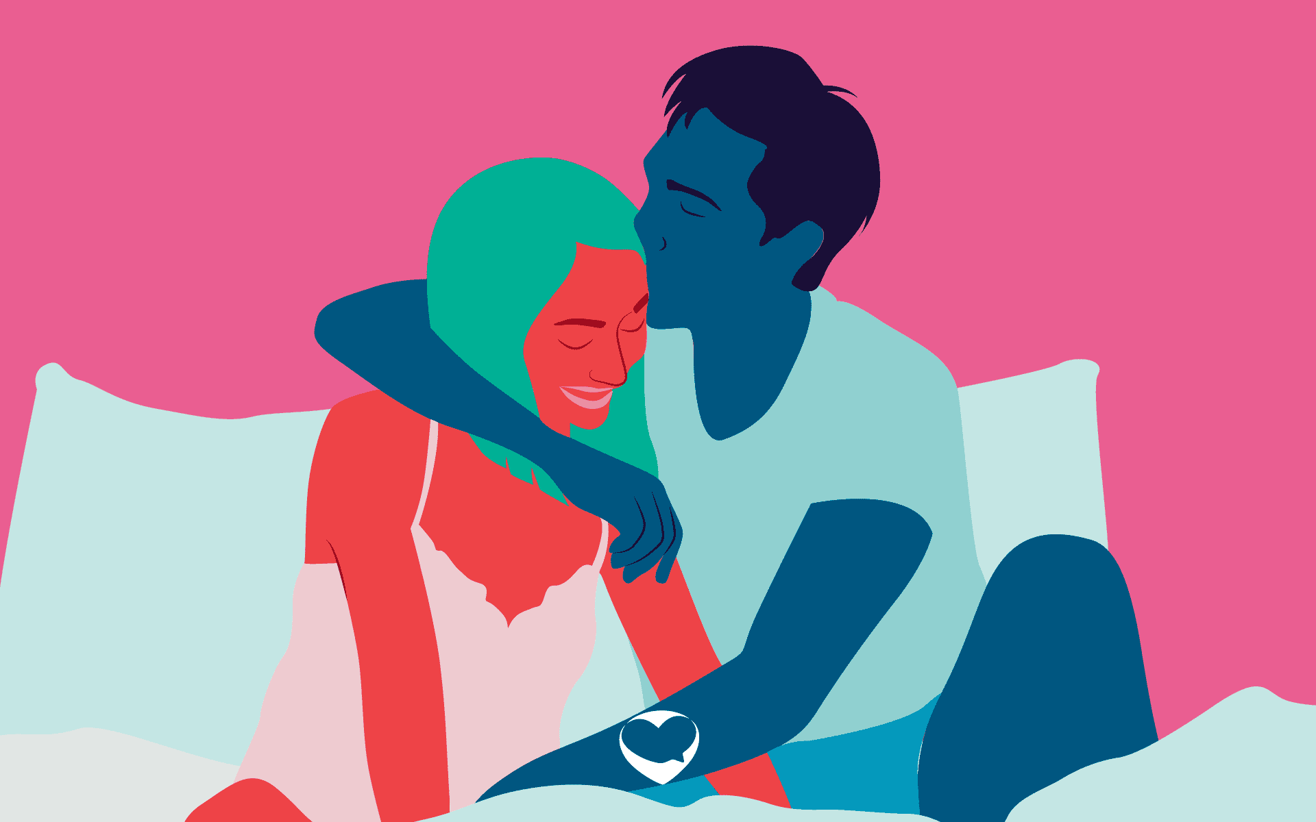 ilustración pareja relación